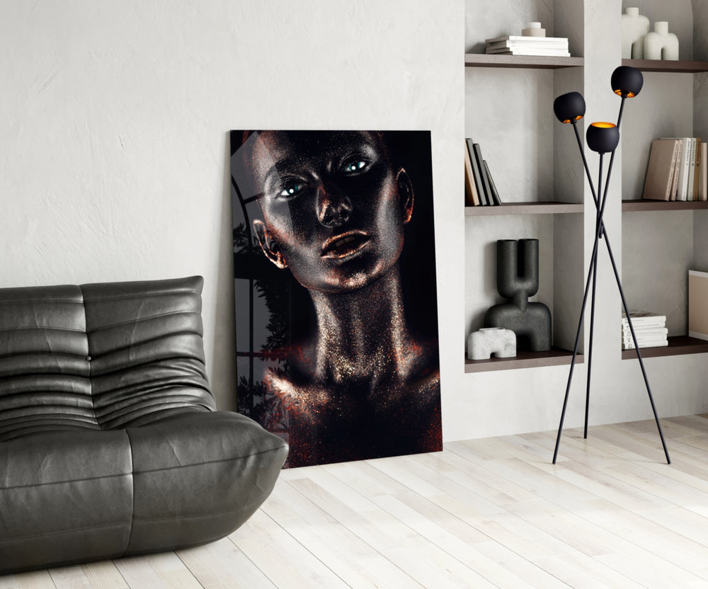 Woman panel adding autumn energy to a lounge