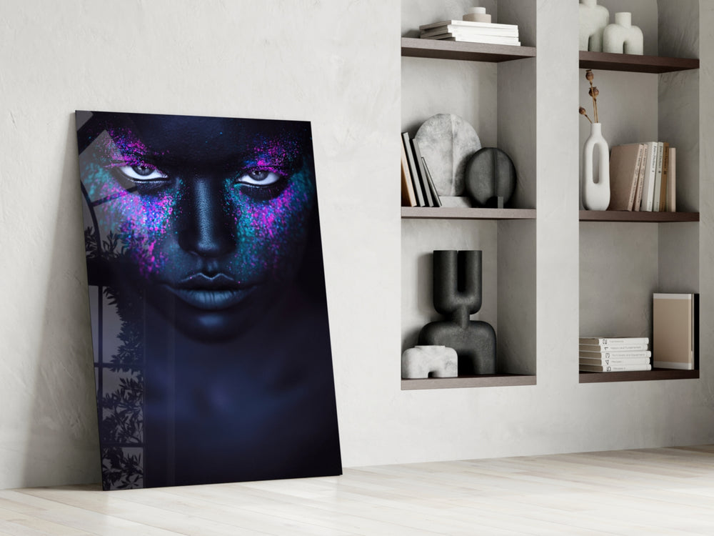 Woman glass print enhancing a creative studio wall