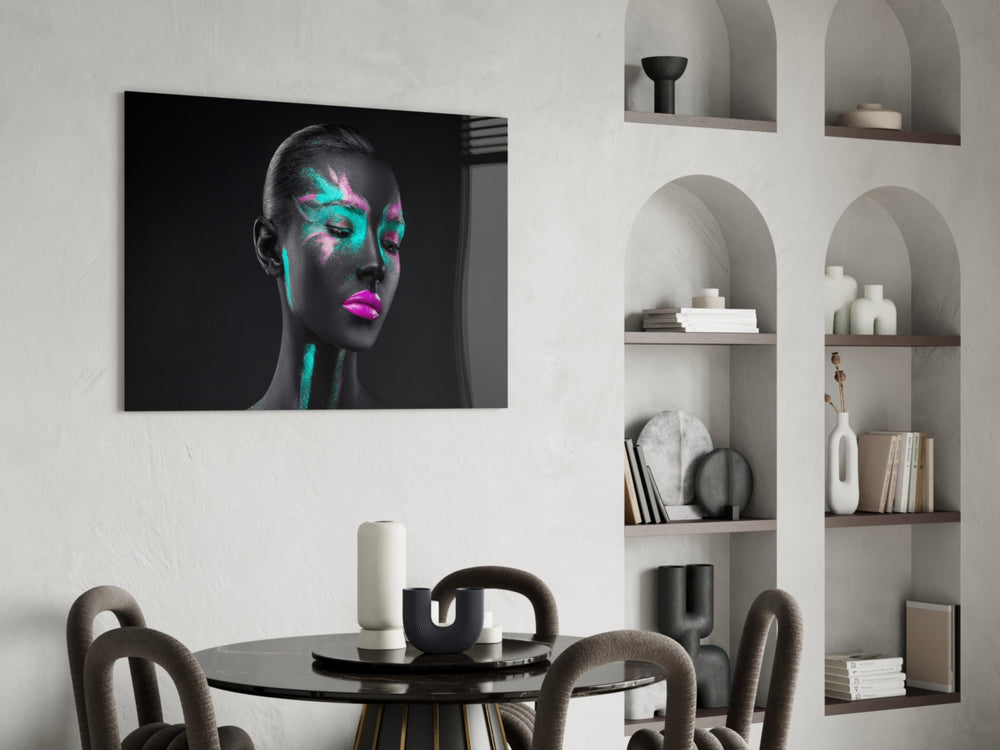Woman panel adding avant-garde grace to a dressing area