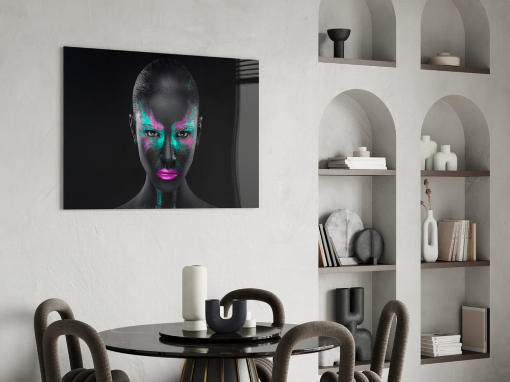 Woman panel adding after-dark drama to a lounge