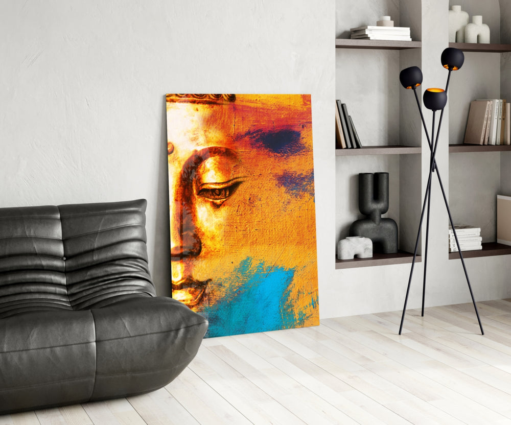 Buddha Portrait panel adding spiritual palette to a yoga studio