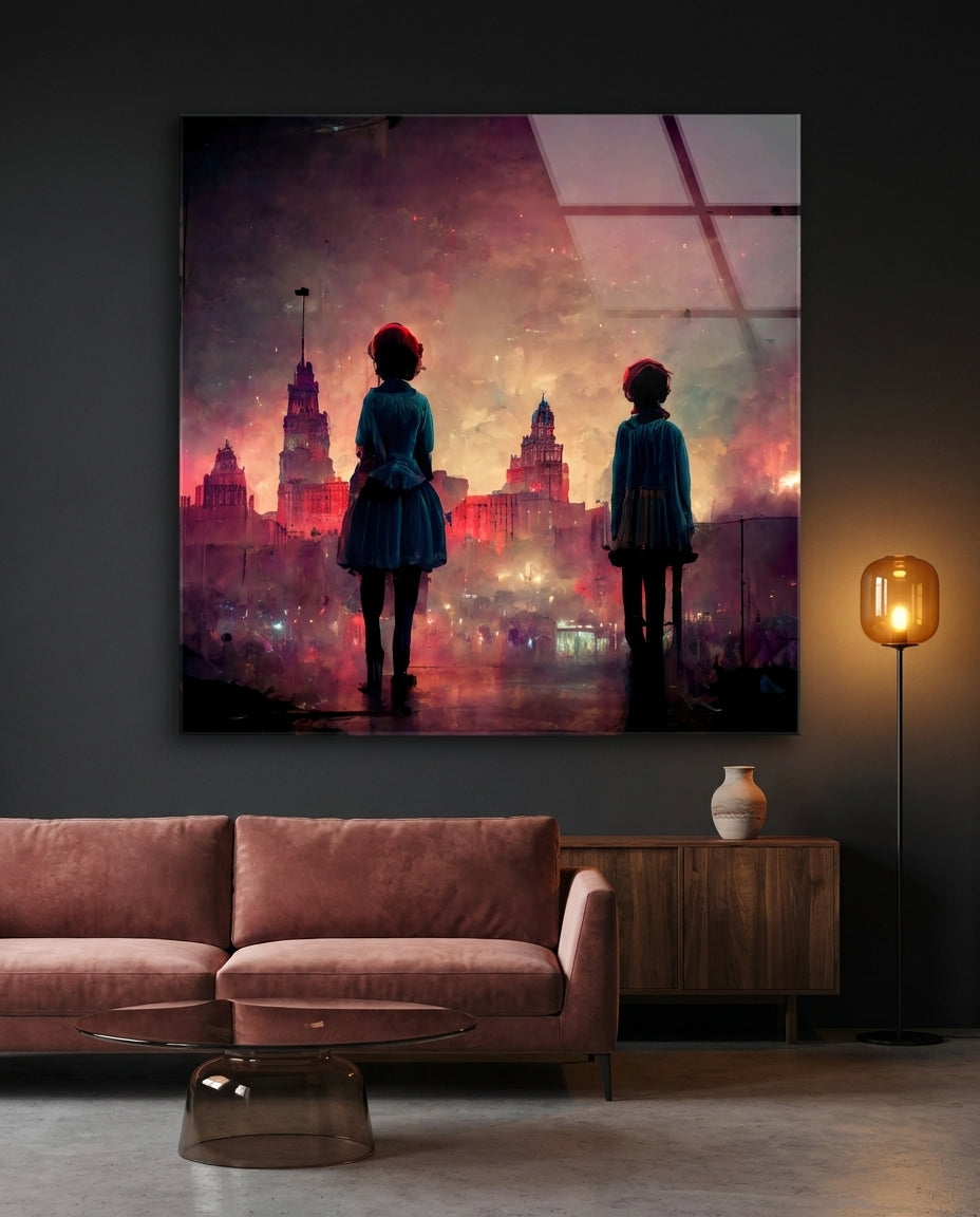 The City was Sad Glass Wall Art || Designer Collection