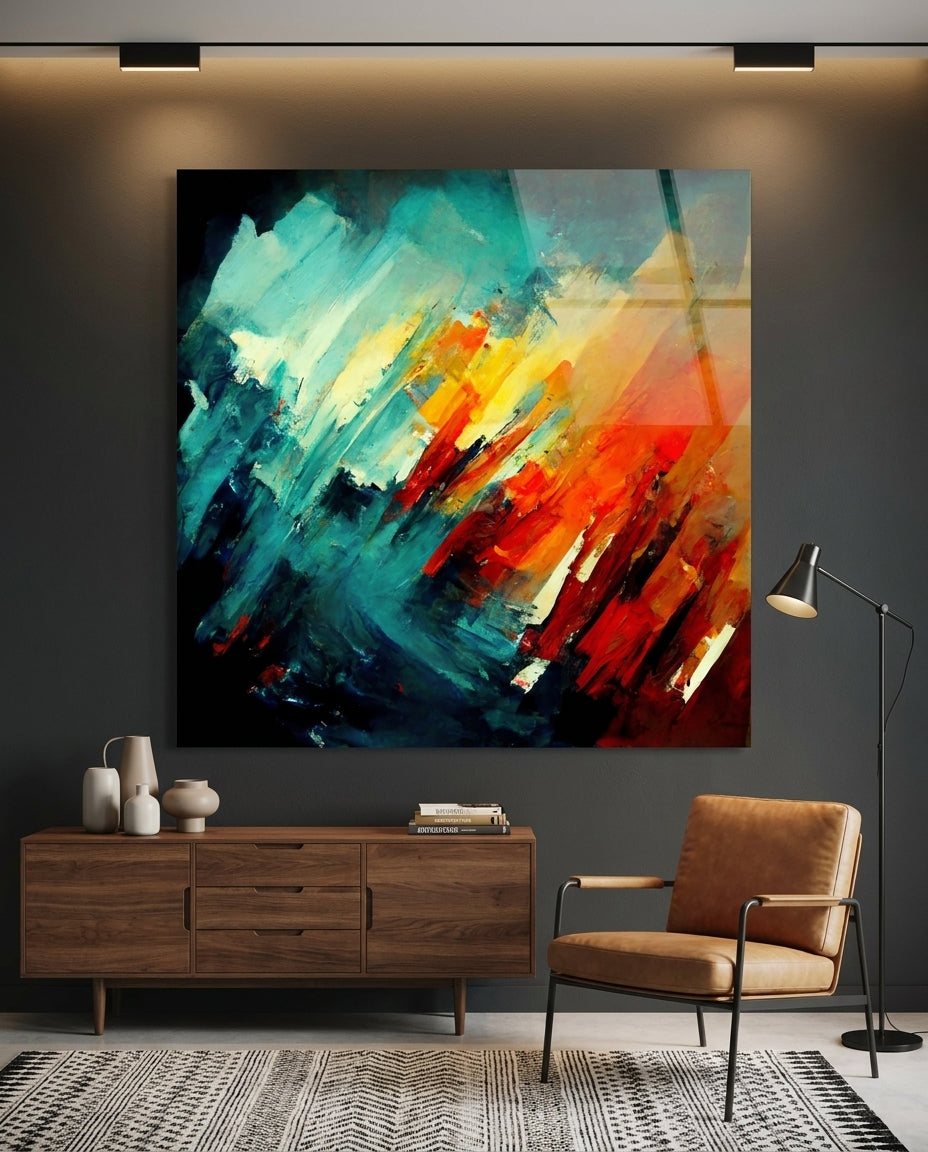 Brush Glass Wall Art || Designers Collection