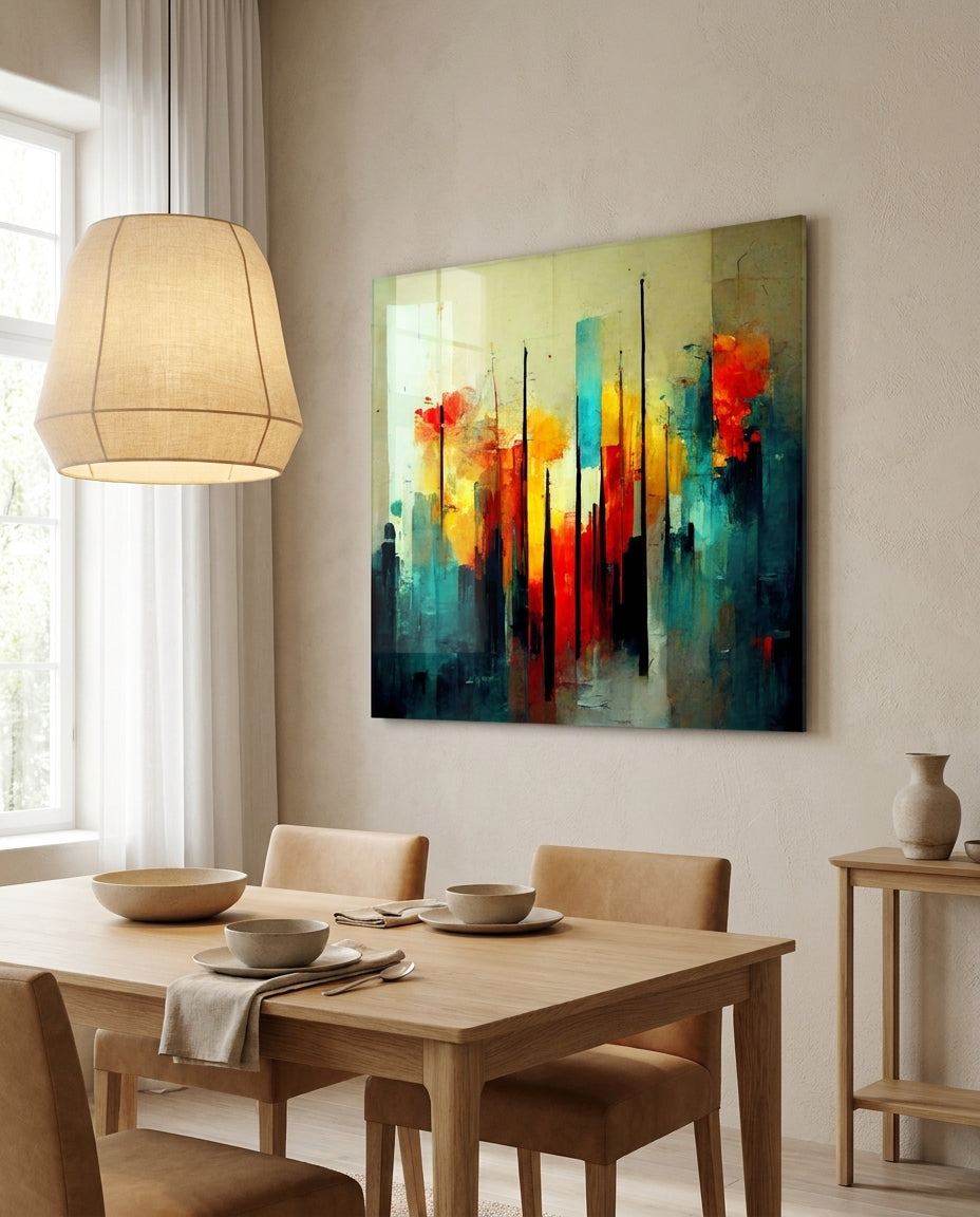 City Silhouette Glass Wall Art || Designers Collection
