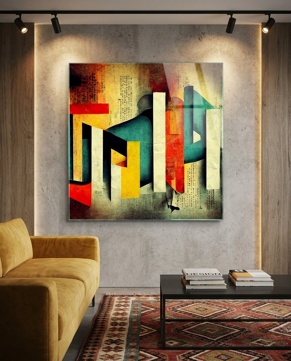 Lost Alphabet Glass Wall Art || Designer Collection
