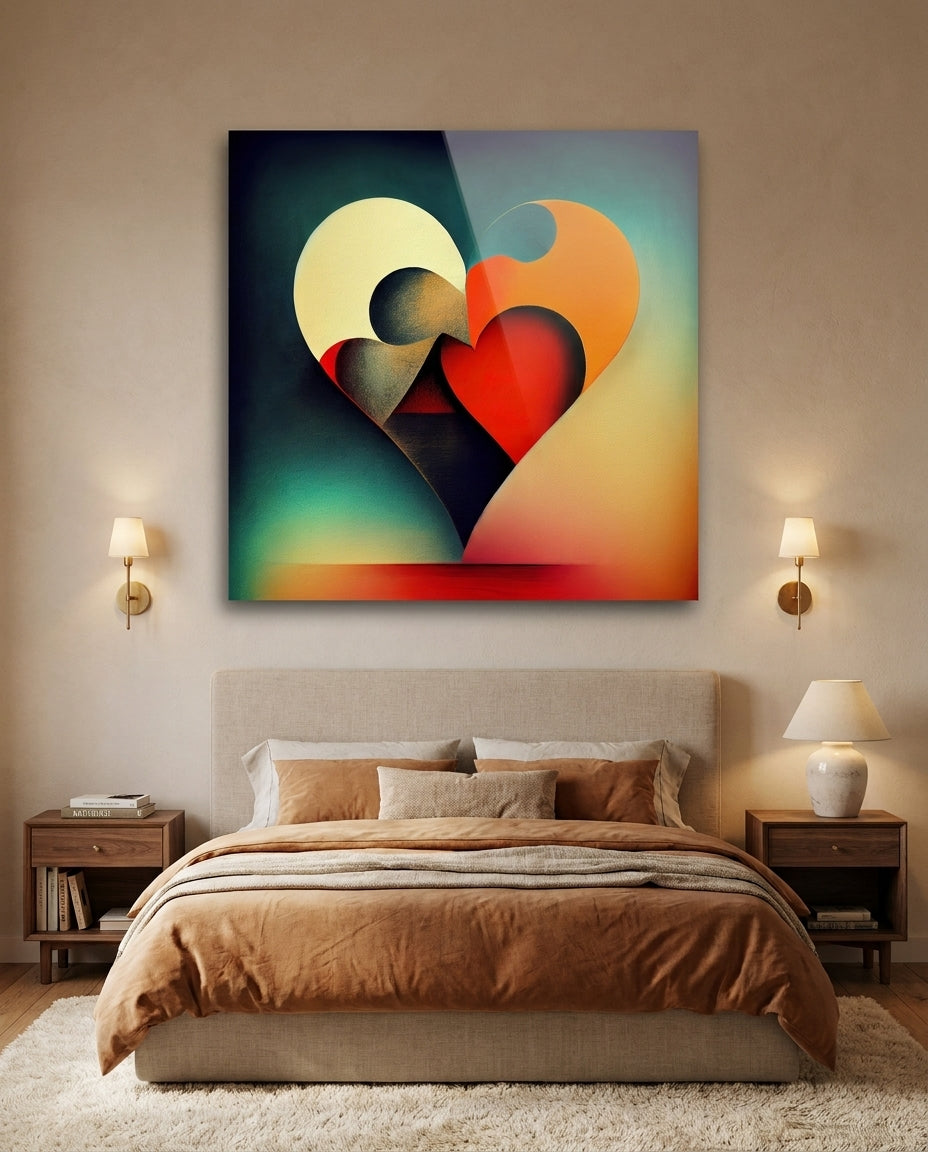 Heart Glass Wall Art || Designers Collection