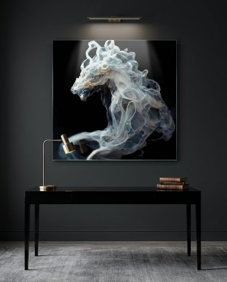 Smoky Horse Glass Wall Art || Designer Collection