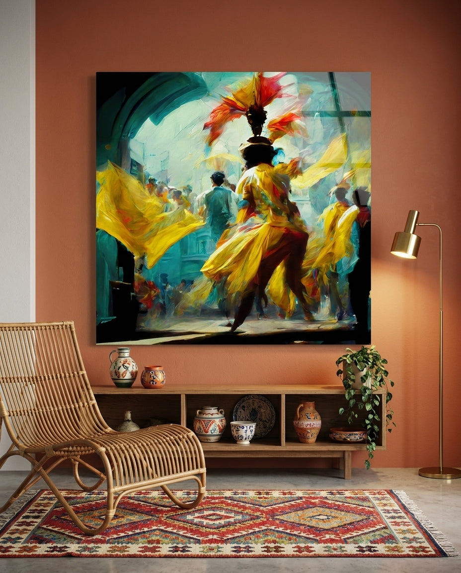 Festival Glass Wall Art || Designers Collection