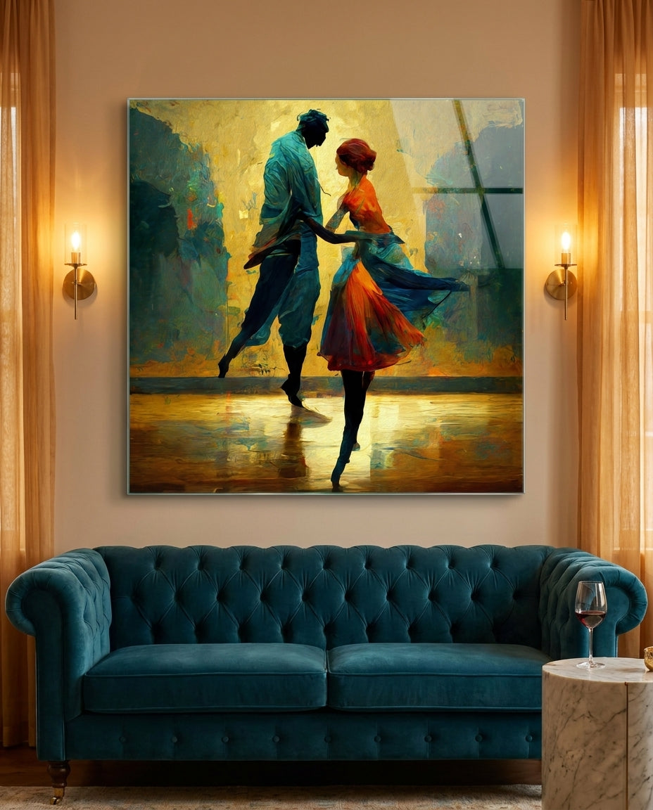Dancing in the Rain Glass Wall Art || Designers Collection