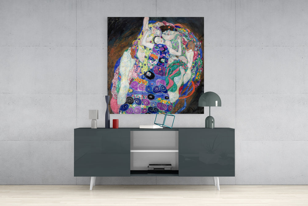 The Virgin by Gustav Klimt Glass Wall Art|| Designer Collection