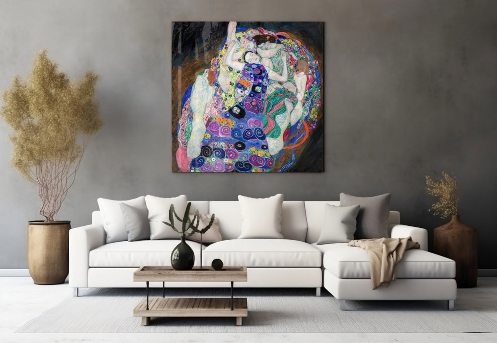 The Virgin by Gustav Klimt Glass Wall Art|| Designer Collection
