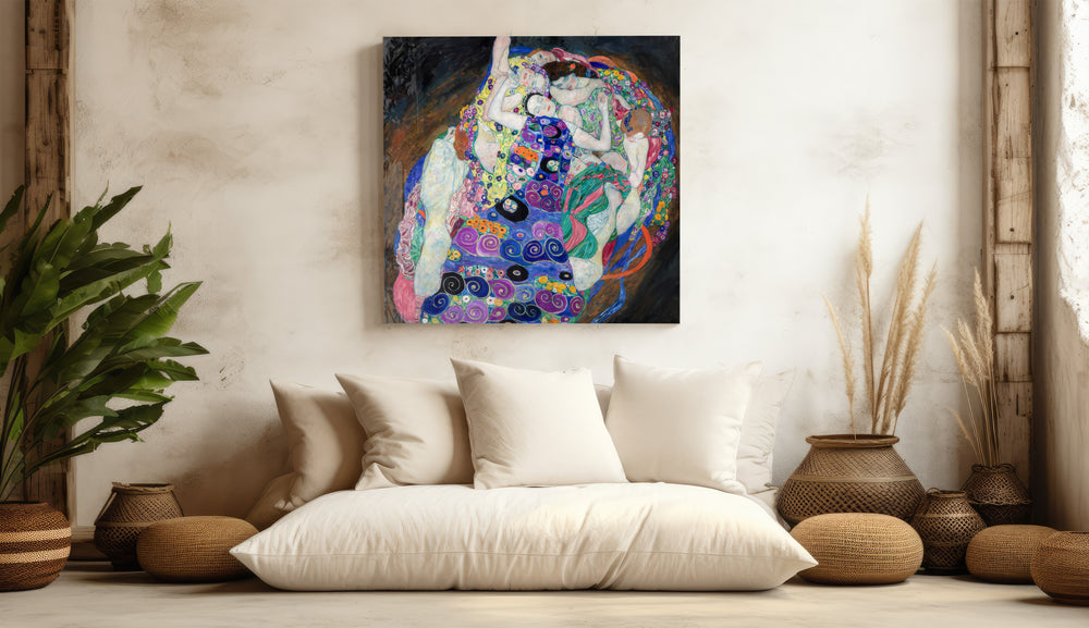 The Virgin by Gustav Klimt Glass Wall Art|| Designer Collection