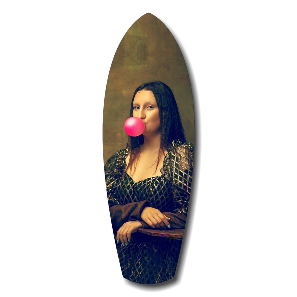 Renaissance Bubble Gum Pop Art Tempered Glass Wall Art.
