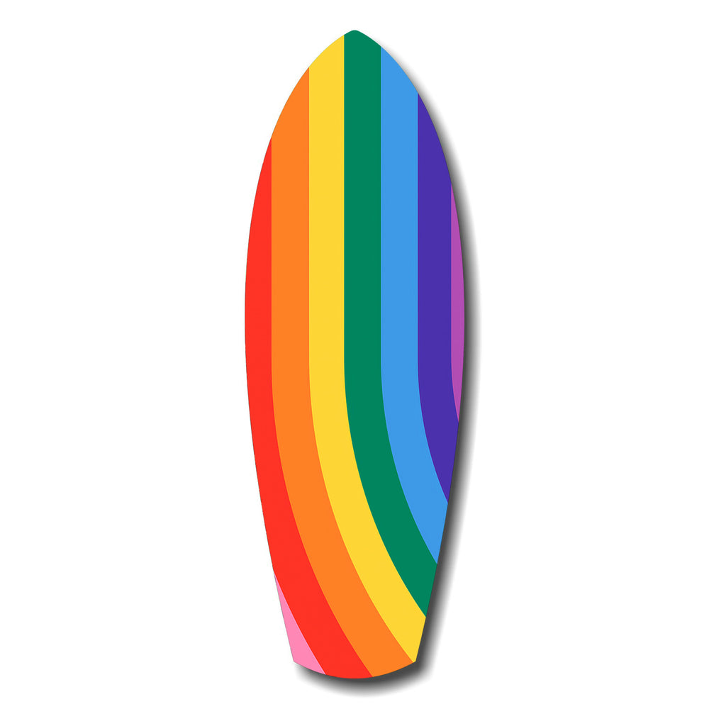 Rainbow Pride Stripes Vibrant Glass Wall Art.
