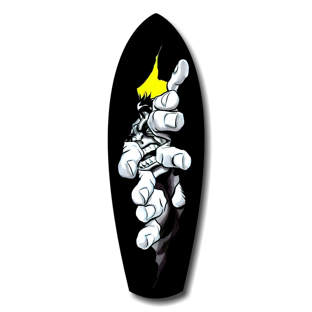 Anime Fighter Bandage Hands Manga Glass Wall Art.