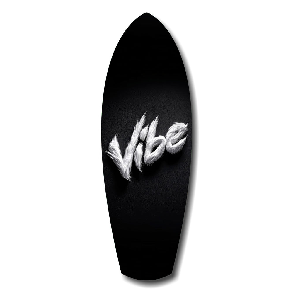 Vibe Feather Typography Minimal Glass Wall Art.