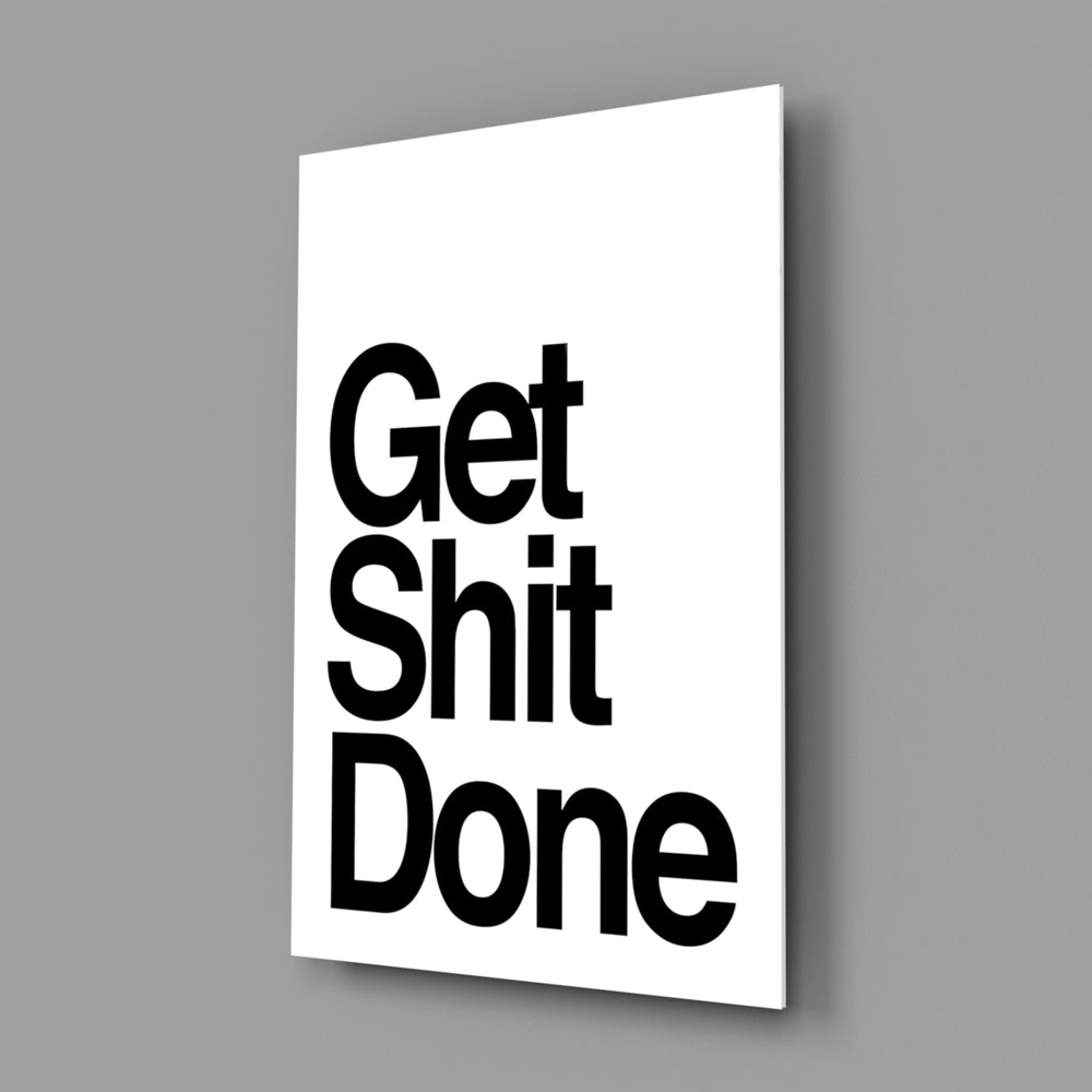 Typography panel against a clean concrete-look accent wall