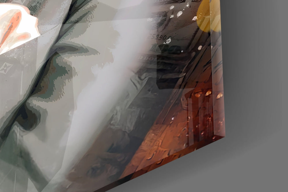 Designer-collection artwork in a creative loft with industrial accents