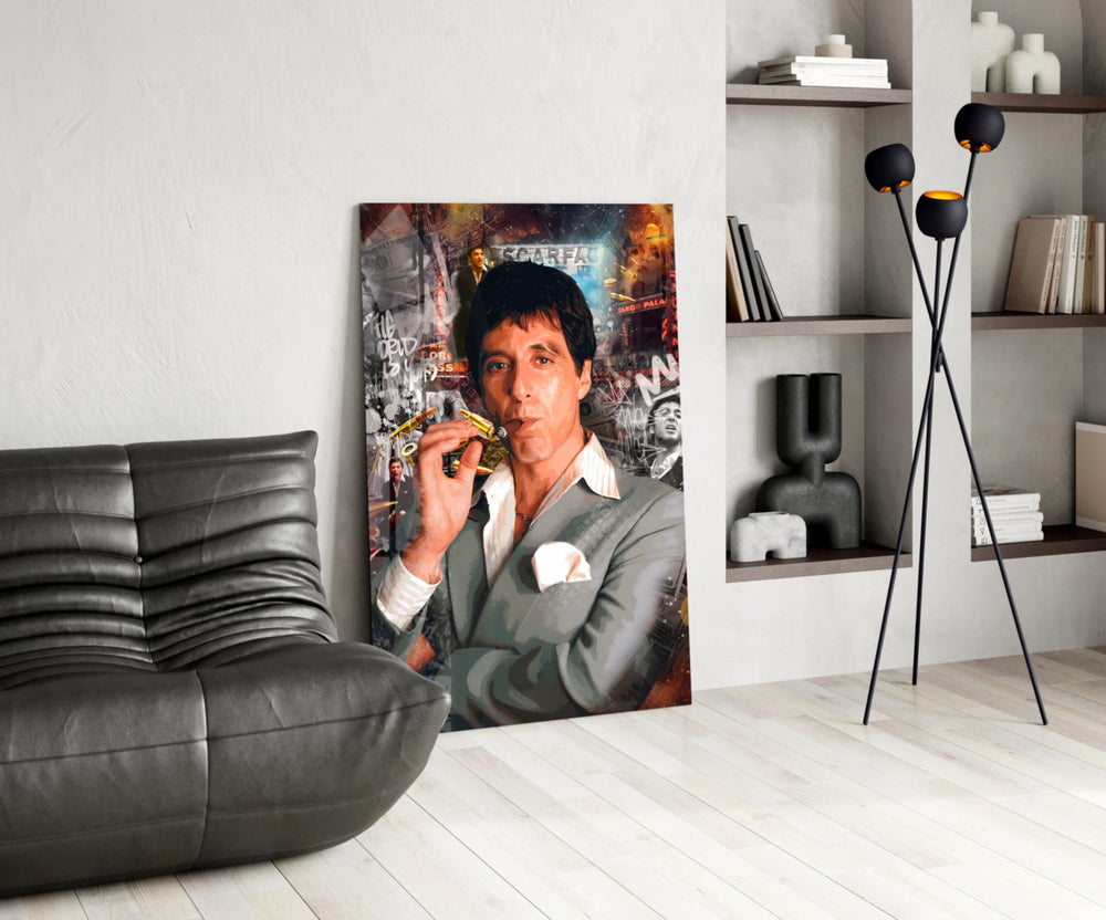 Cinema glass print bringing gangster edge to a teen's bedroom
