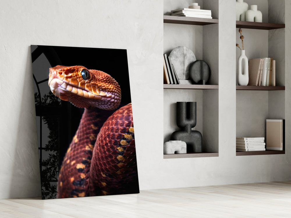 Predator panel against a moody dark-painted accent wall