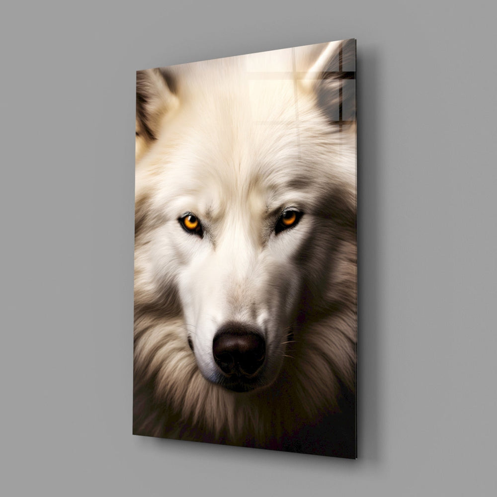 Designer-collection wildlife panel anchoring an executive office wall