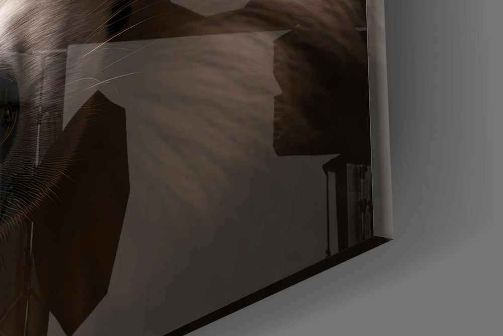 Designer-collection artwork in a luxe lounge with leather seating