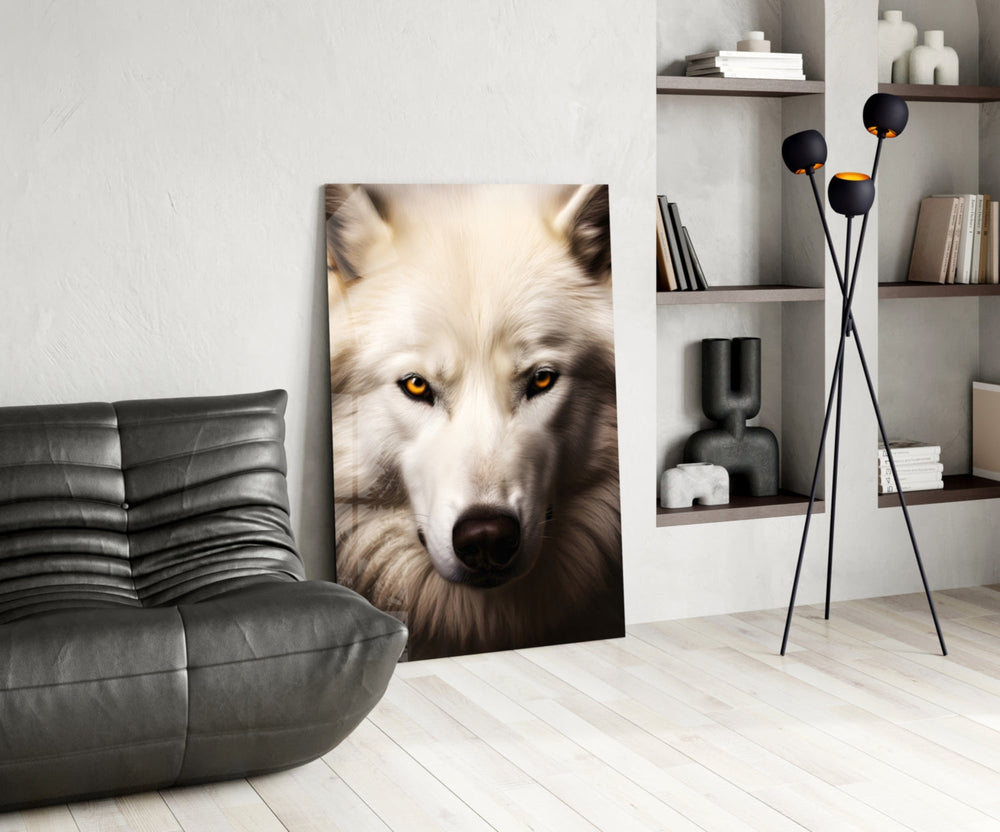Wildlife glass print bringing predator calm to a teen's bedroom
