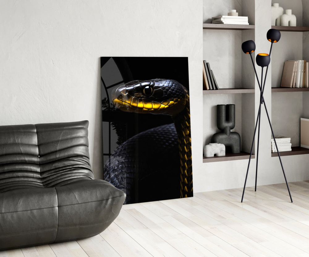 Wildlife glass print bringing predator calm to a teen's bedroom