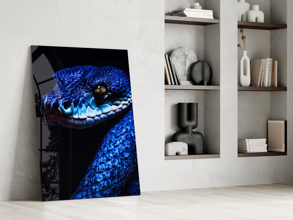 Predator panel against a moody dark-painted accent wall
