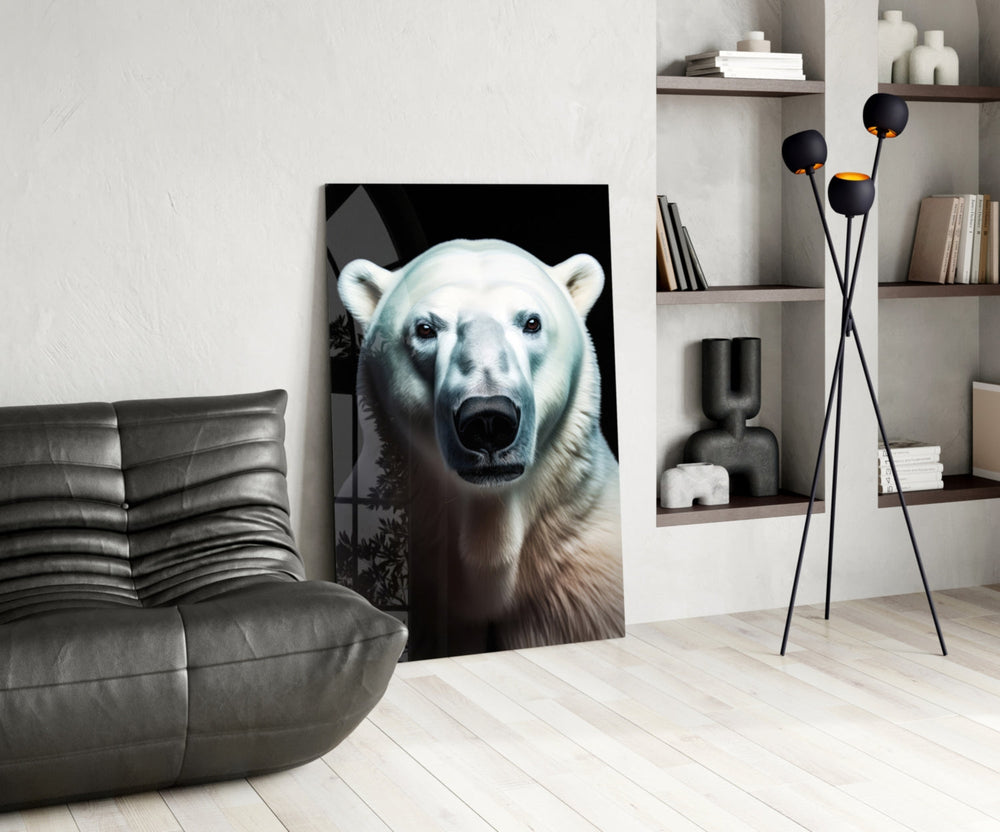 Wildlife glass print bringing Arctic calm to a teen's bedroom