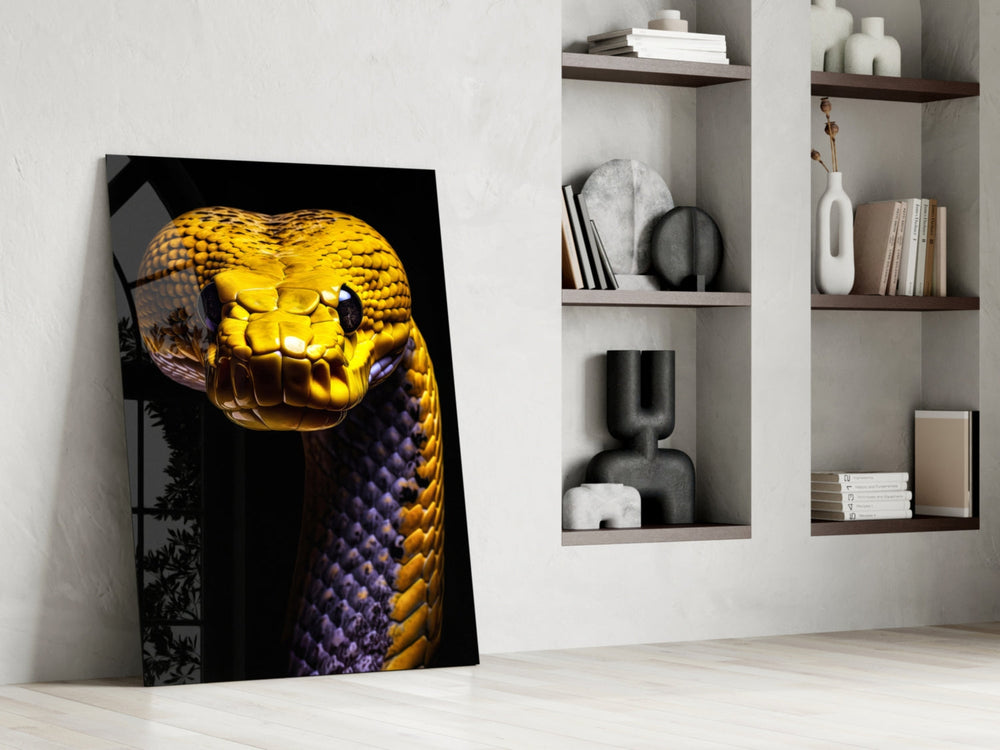 Predator panel against a moody dark-painted accent wall