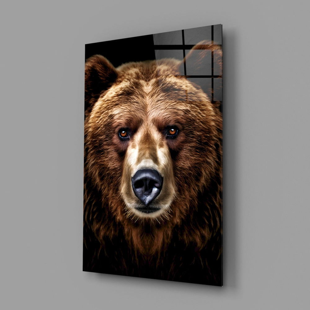 Designer-collection wildlife panel anchoring an executive office wall