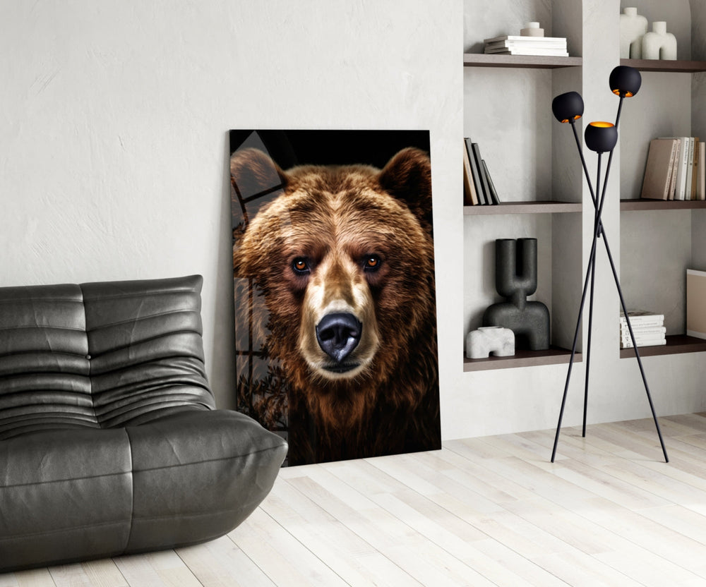 Wildlife glass print bringing forest calm to a teen's bedroom
