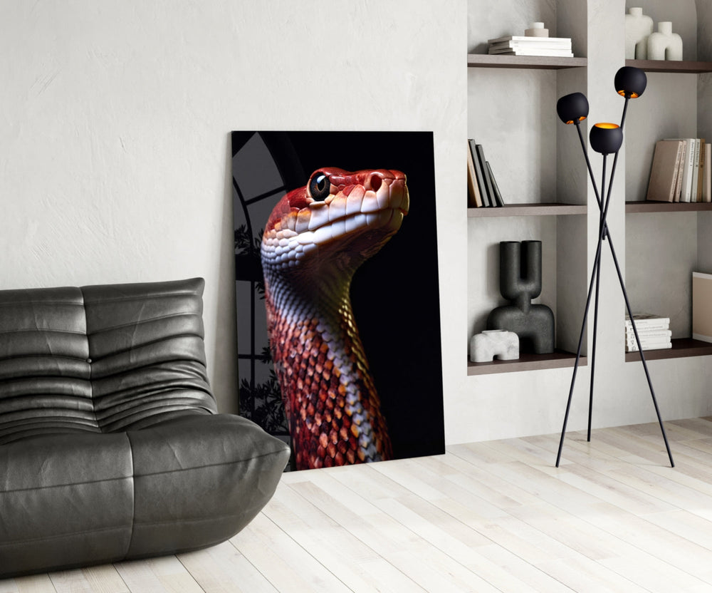 Wildlife glass print bringing predator calm to a teen's bedroom