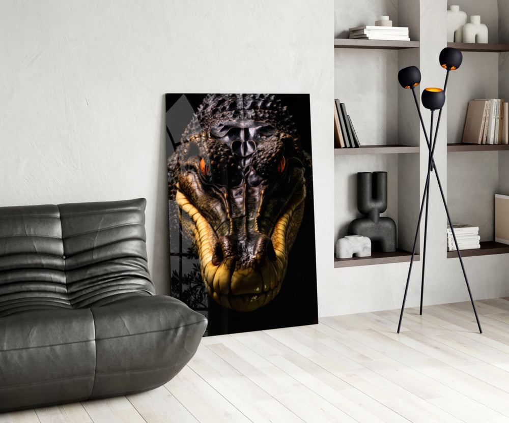 Wildlife glass print bringing predator calm to a teen's bedroom