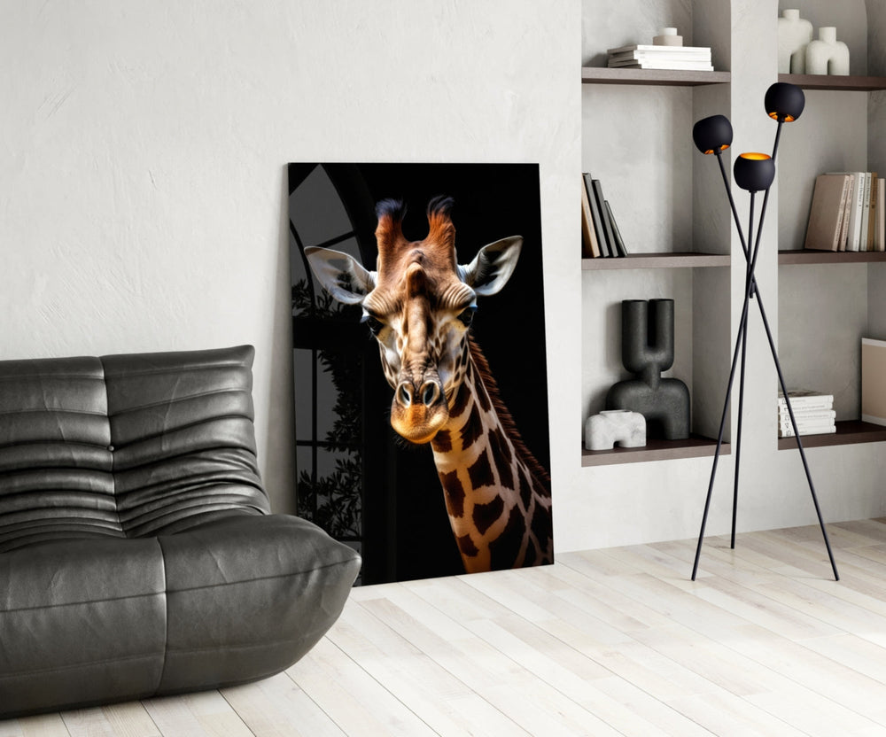 Wildlife glass print bringing safari calm to a teen's bedroom