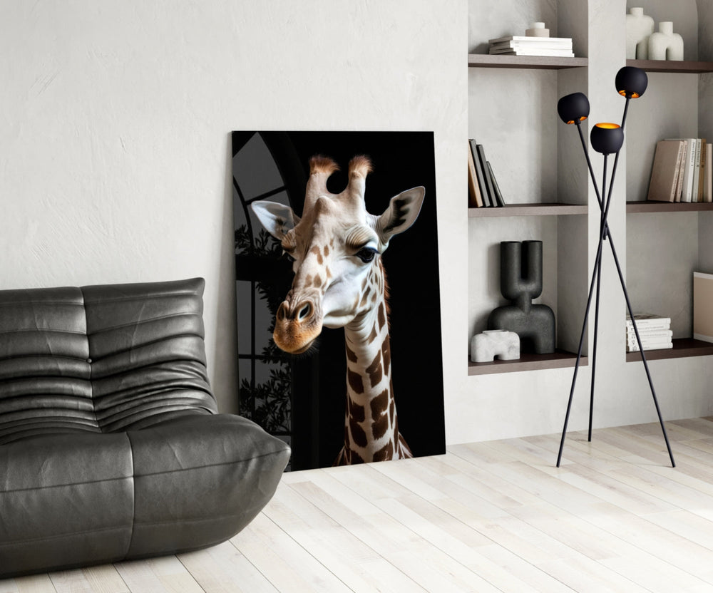 Wildlife glass print bringing safari calm to a teen's bedroom