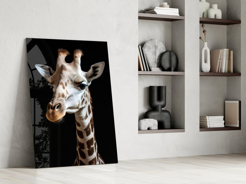 Wildlife panel against a moody dark-painted accent wall