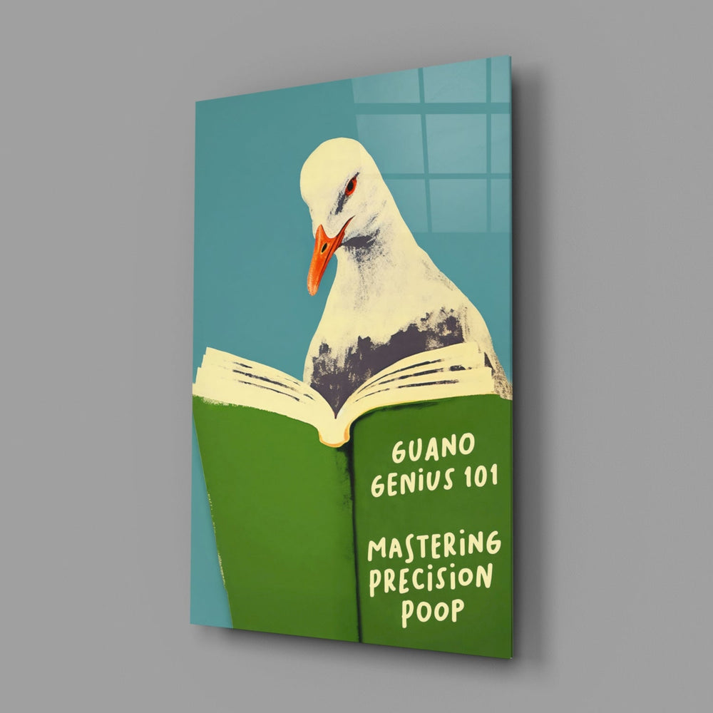 Designer-collection coastal-humor panel anchoring a powder-room wall