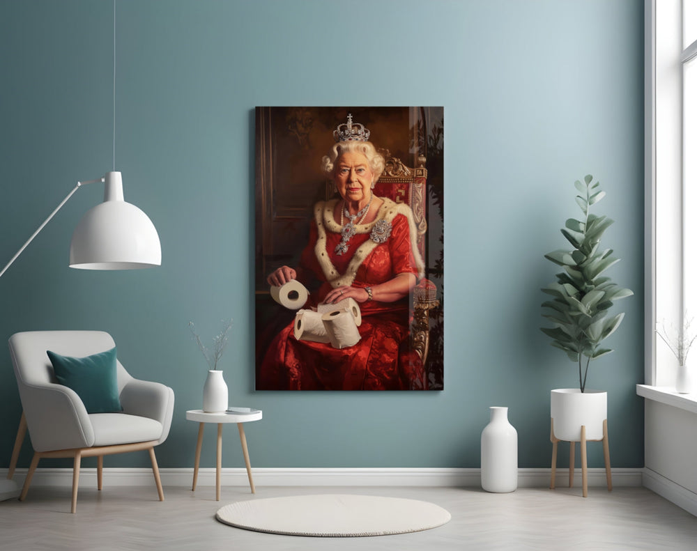 Royal humor artwork styled in a creative loft interior