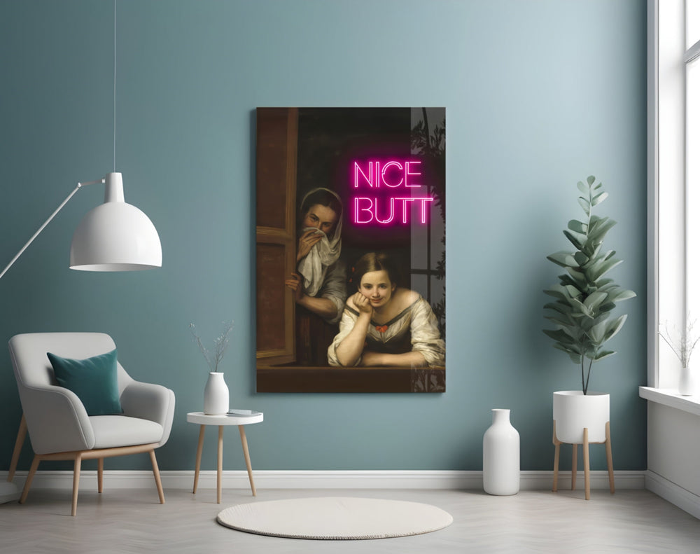 Art-history humor artwork styled in a creative loft interior
