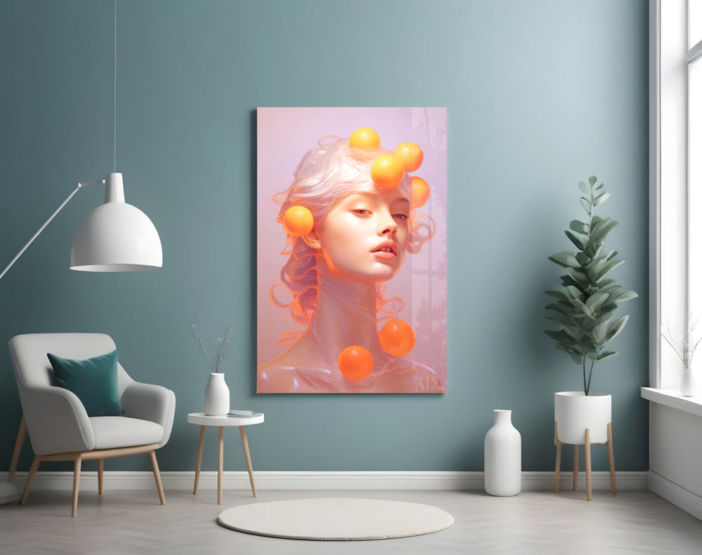Queen of Orange artwork styled in a creative loft interior