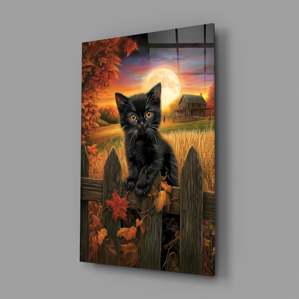 Designer-collection cottagecore panel anchoring a reading-nook wall