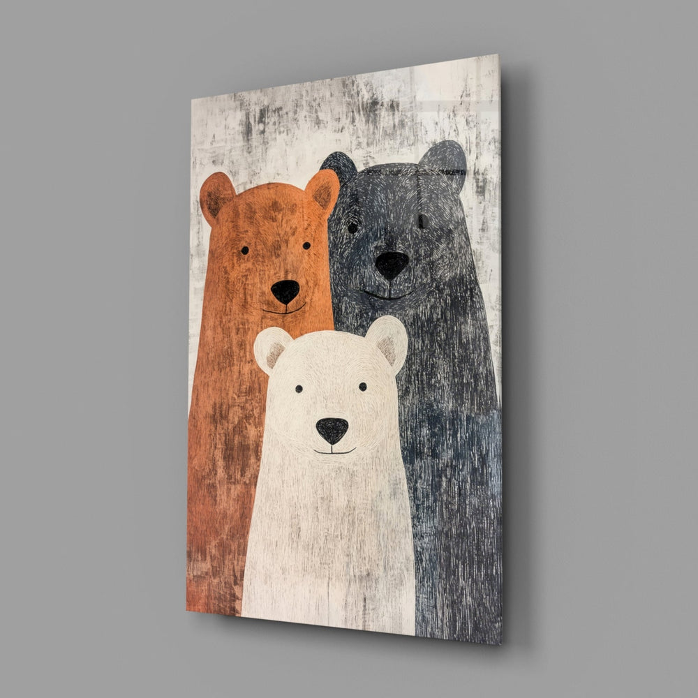Designer-collection nursery panel anchoring a children's bedroom wall