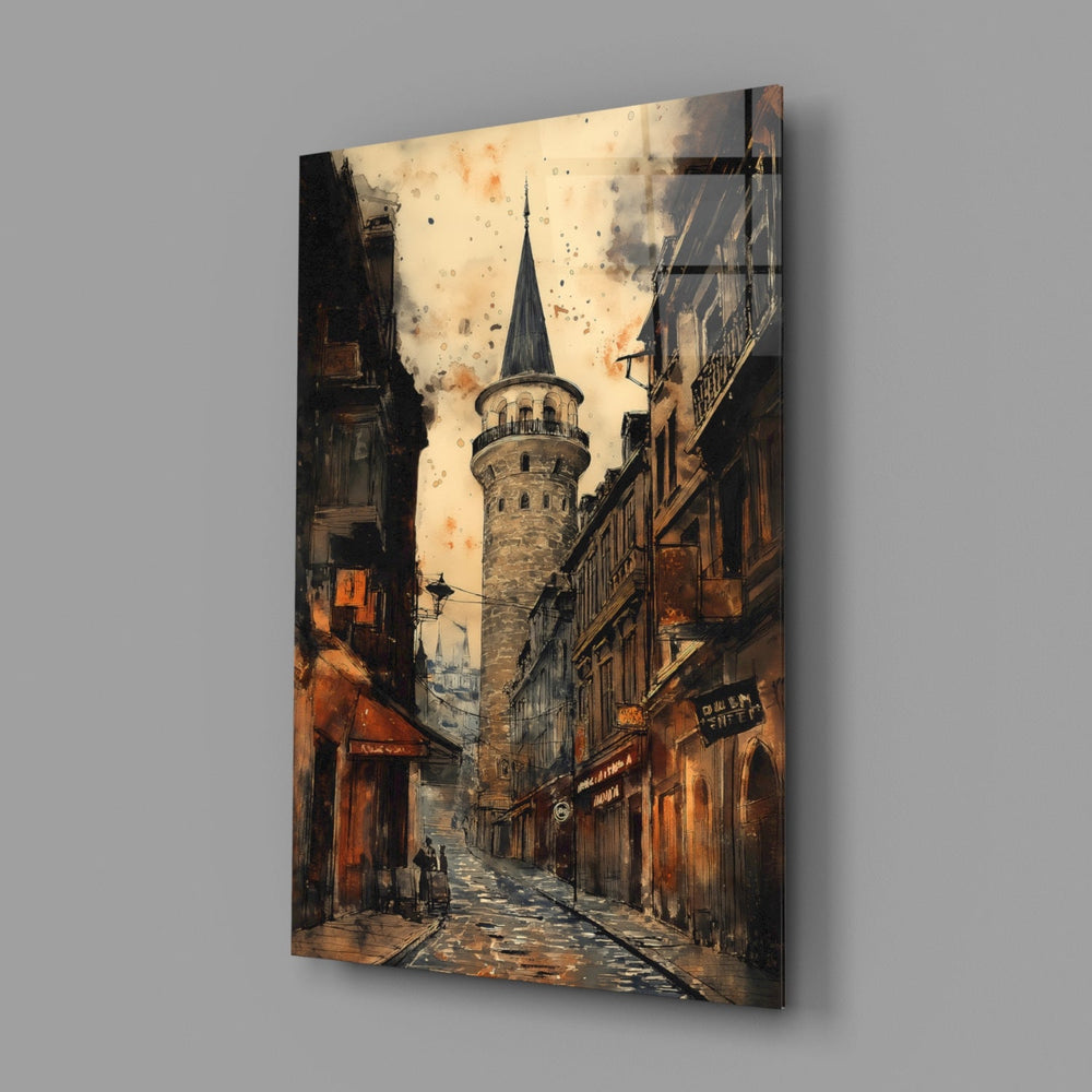 Designer-collection Istanbul cityscape panel anchoring a hospitality wall
