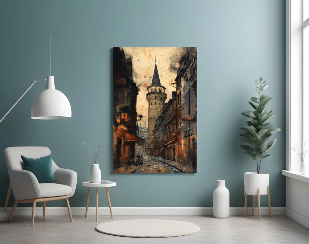 Galata Street artwork styled in a creative loft interior