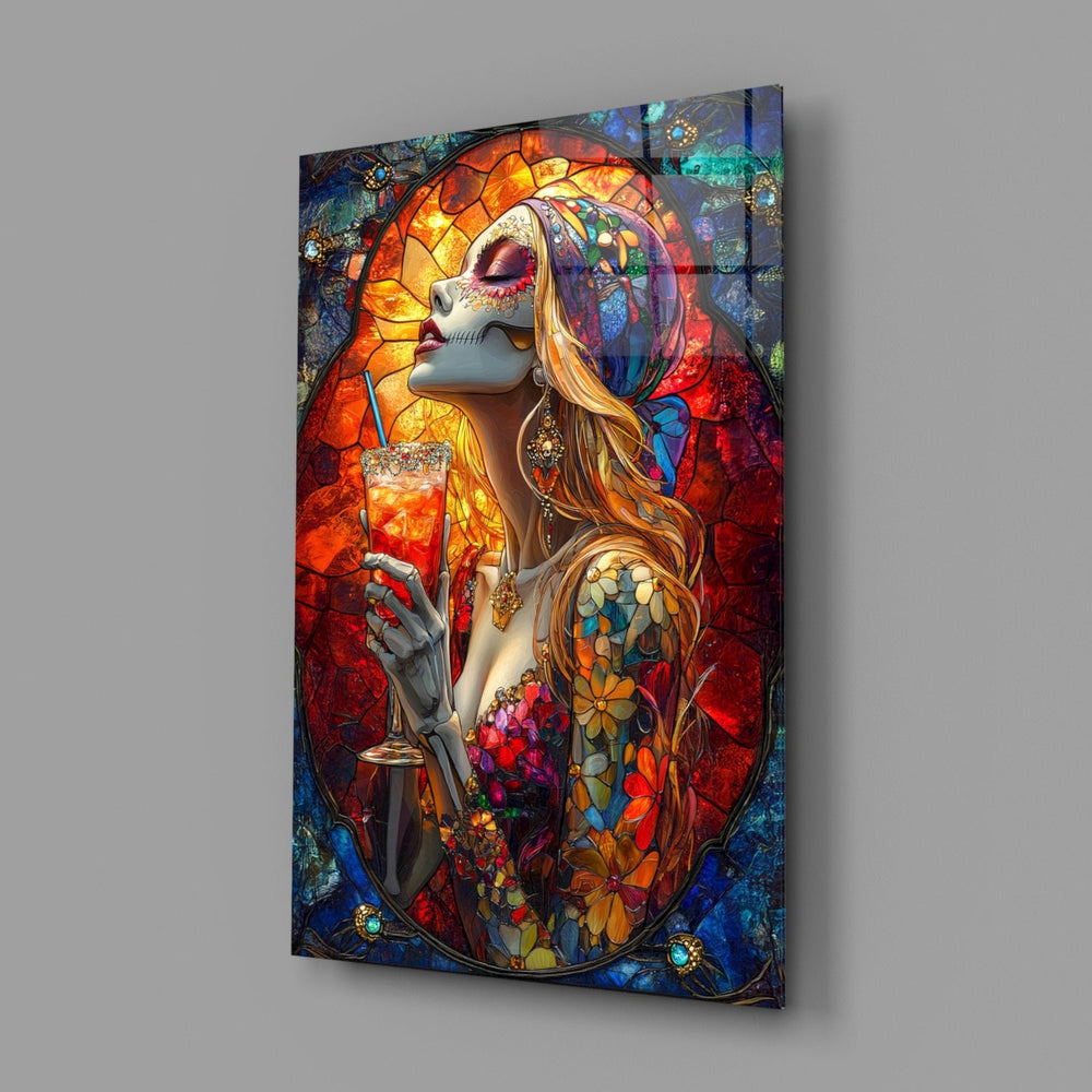 Designer-collection catrina panel anchoring a lounge wall