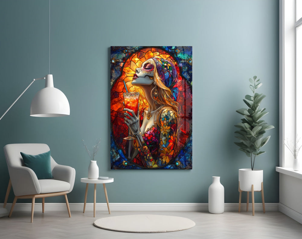 Catrina artwork styled in a creative loft interior