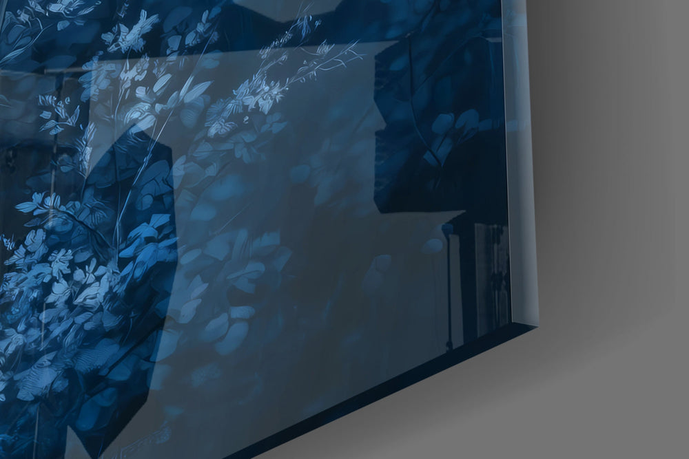 Designer-collection artwork in a tea-and-china-leaning home interior