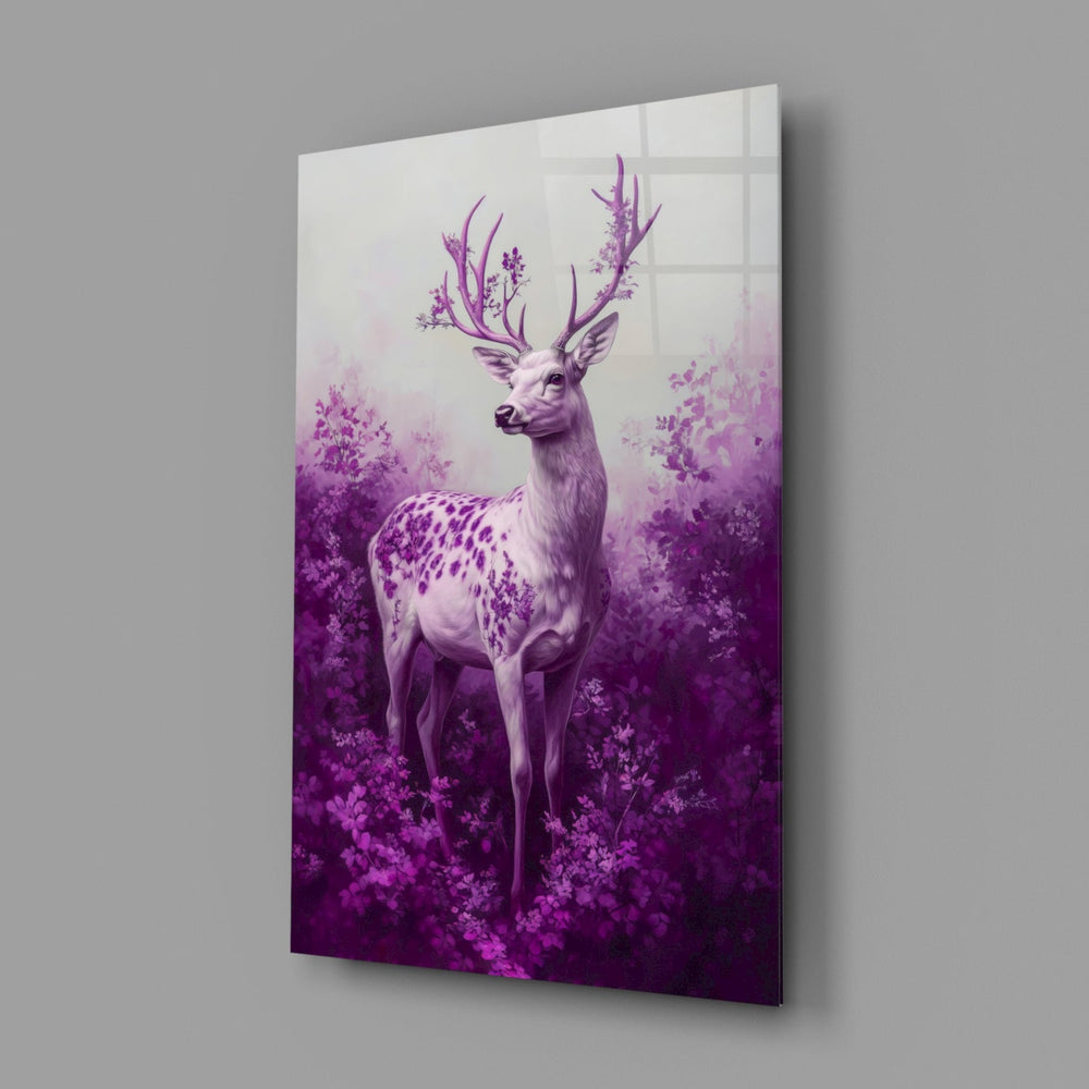 Designer-collection fantasy-wildlife panel anchoring a master bedroom wall